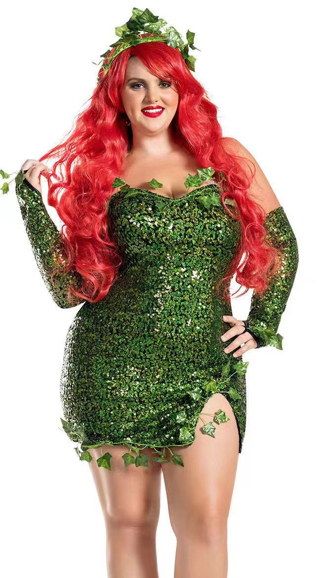 Halloween Leaf Sequin Dance Dress - product details