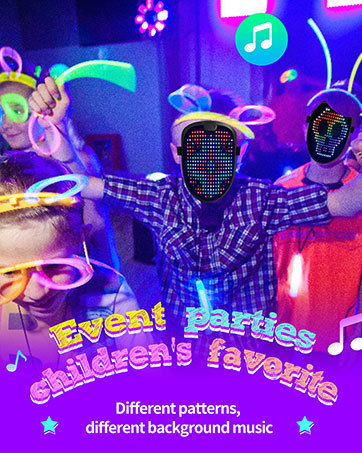 Halloween Bluetooth Gesture-Controlled LED Mask - Plastic - product details