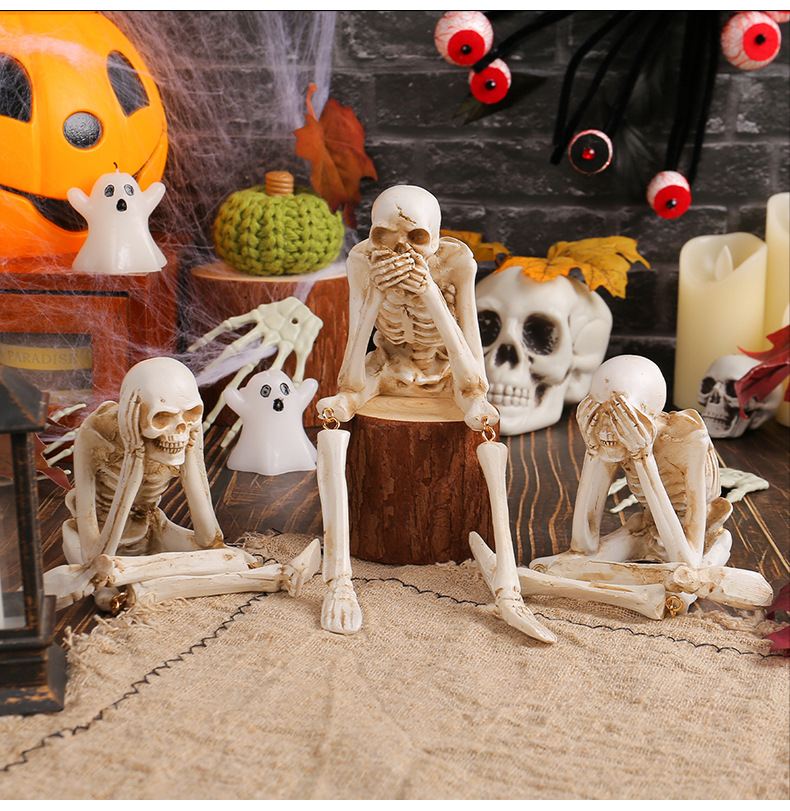 Halloween Resin Skull Figurines - product details