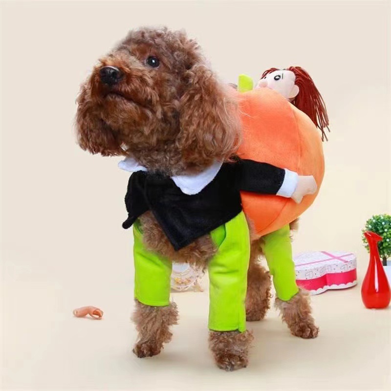 Halloween and Christmas Pumpkin Pet Costume - Cloth - product details