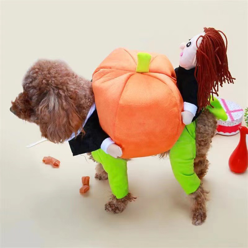 Halloween and Christmas Pumpkin Pet Costume - Cloth - product details