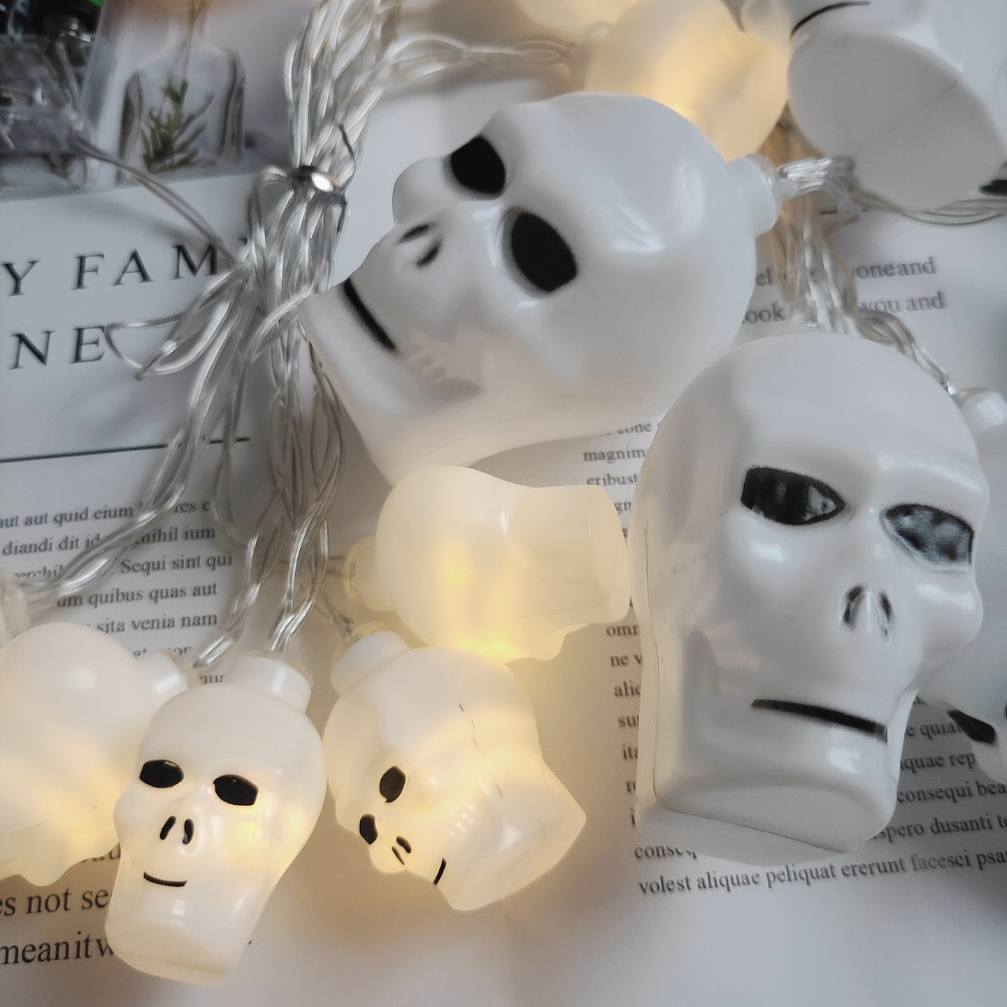 Halloween LED String Lights with Pumpkin Skull Ghost Designs - product details