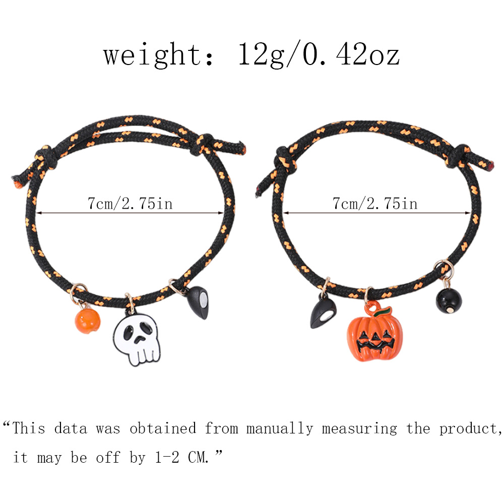 Halloween Magnetic Couple Woven Bracelet - product details