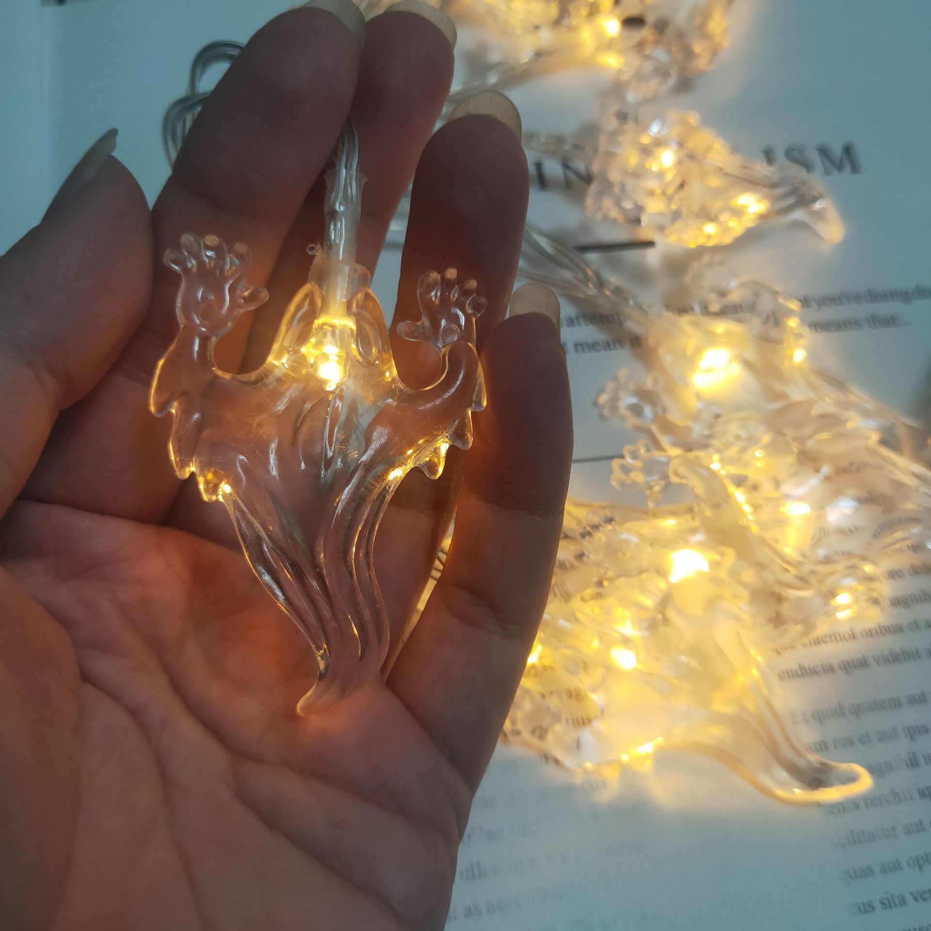 Halloween LED String Lights with Pumpkin Skull Ghost Designs - product details