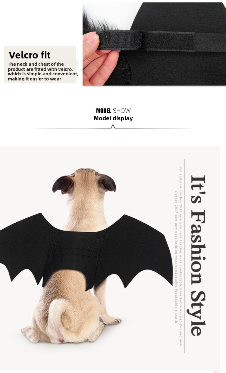 Pet Halloween Bat Wings Costume - product details