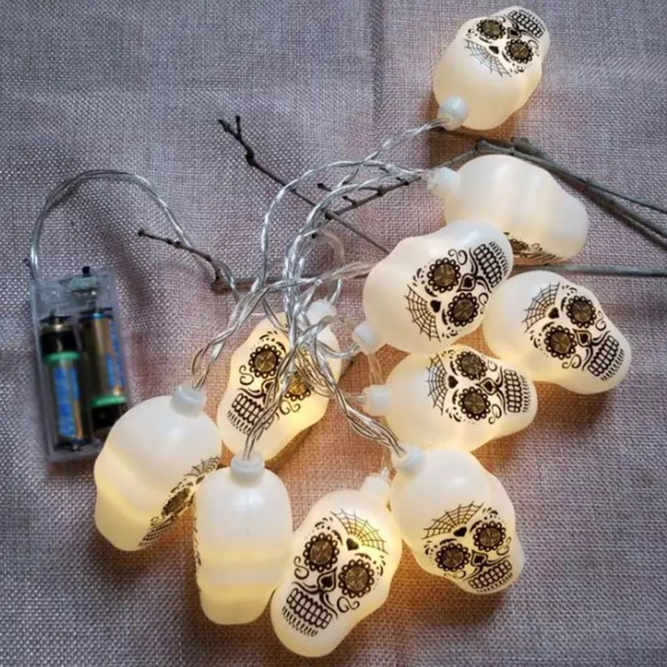 Halloween LED String Lights with Pumpkin Skull Ghost Designs - product details