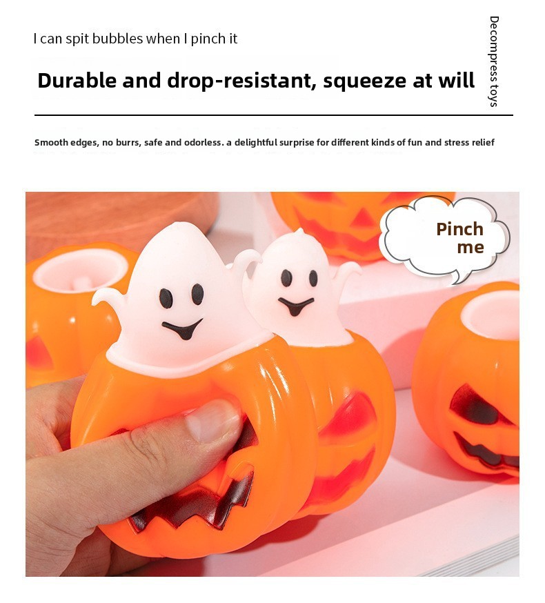 Halloween Pumpkin Squeeze Fidget Toy - product details