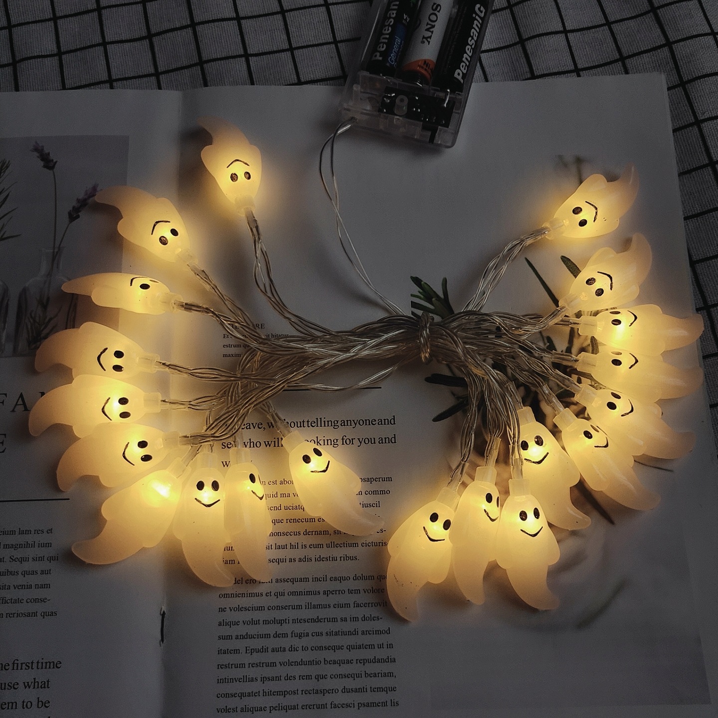 Halloween LED String Lights with Pumpkin Skull Ghost Designs - product details