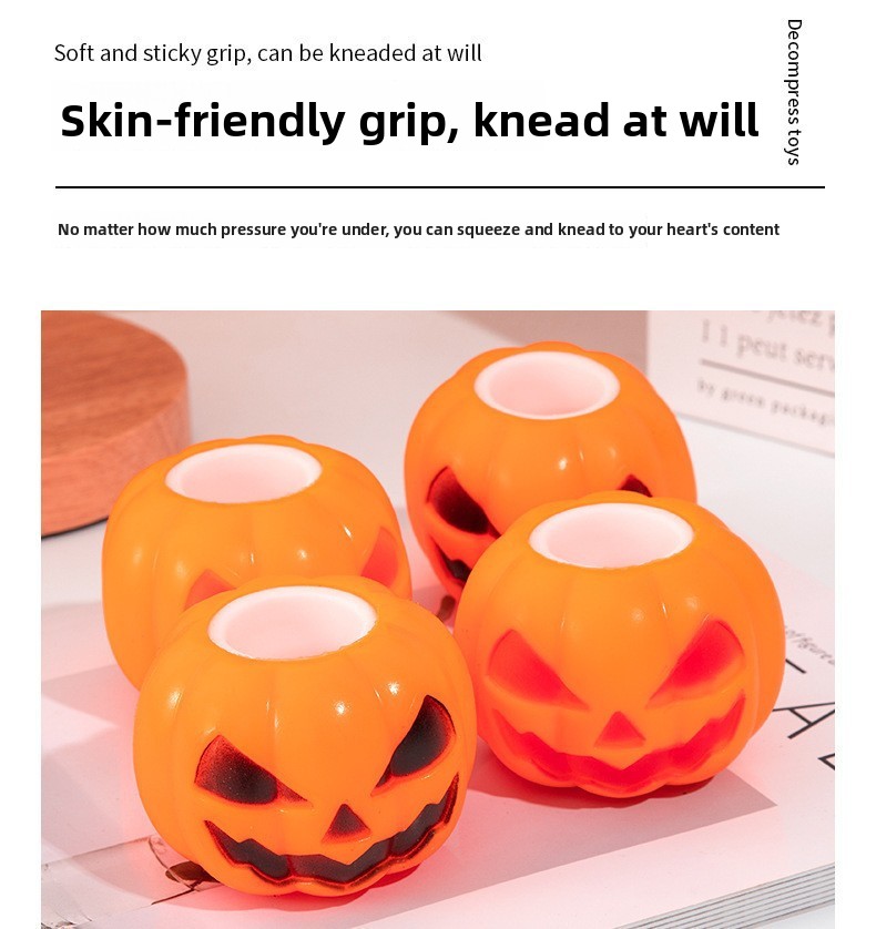 Halloween Pumpkin Squeeze Fidget Toy - product details