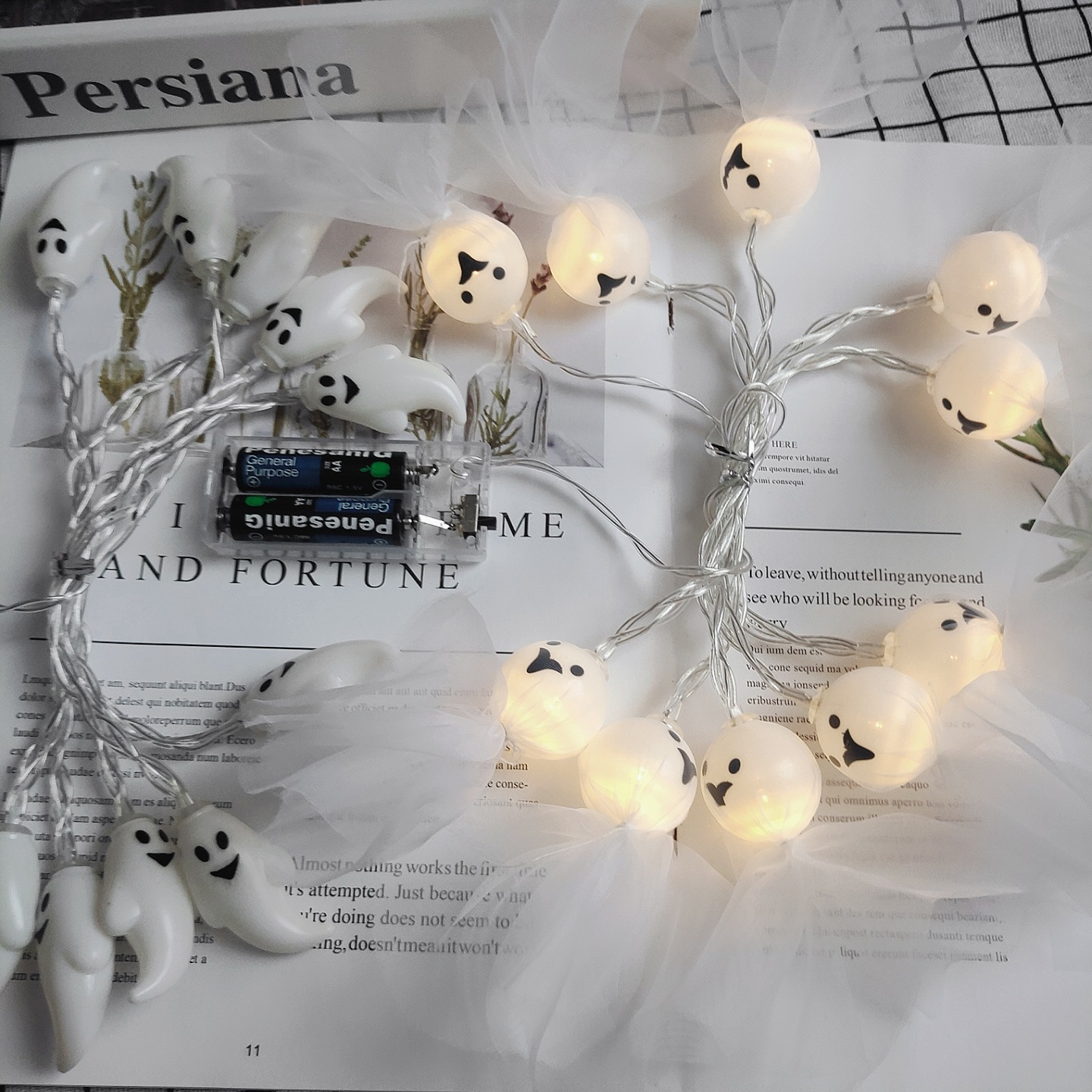 Halloween LED String Lights with Pumpkin Skull Ghost Designs - product details