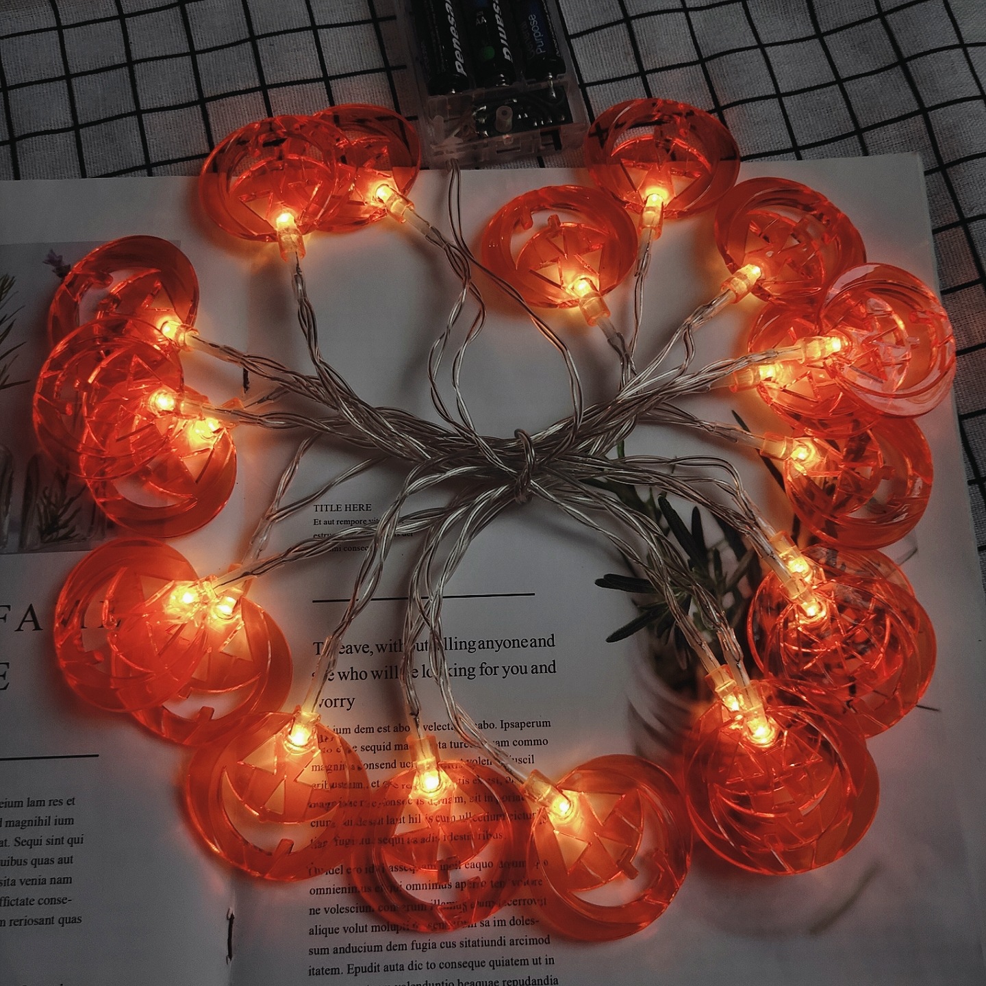 Halloween LED String Lights with Pumpkin Skull Ghost Designs - product details