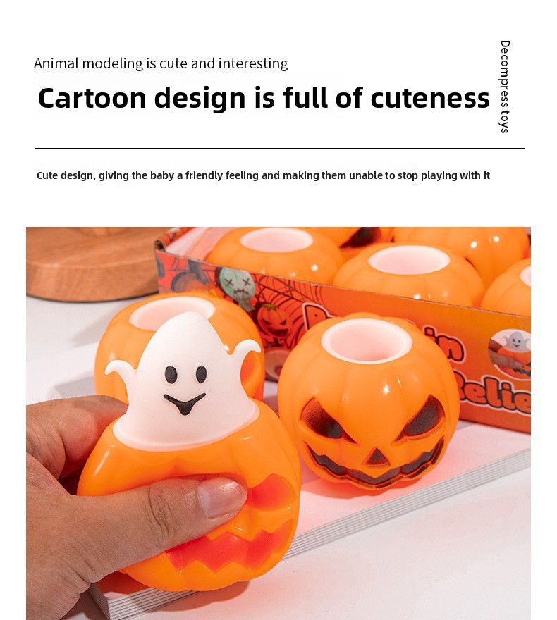 Halloween Pumpkin Squeeze Fidget Toy - product details