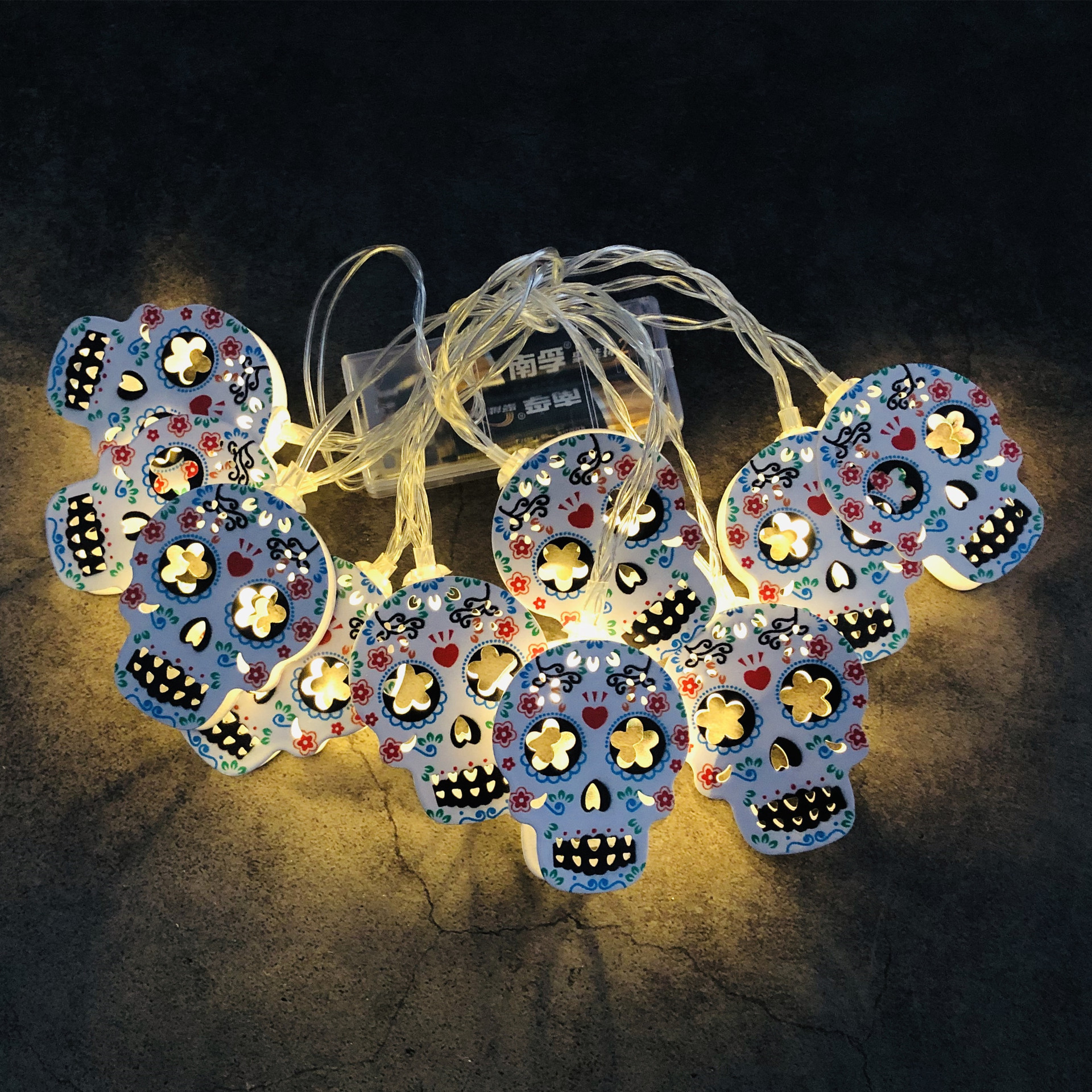 Halloween LED String Lights with Pumpkin Skull Ghost Designs - product details