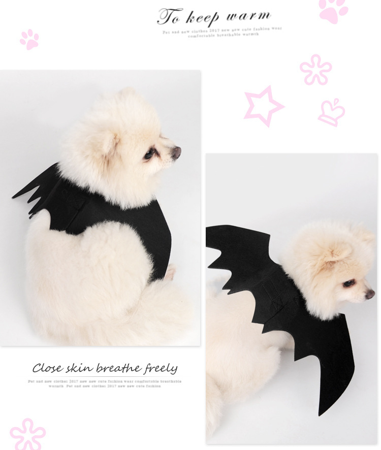 Pet Halloween Bat Wings Costume - product details