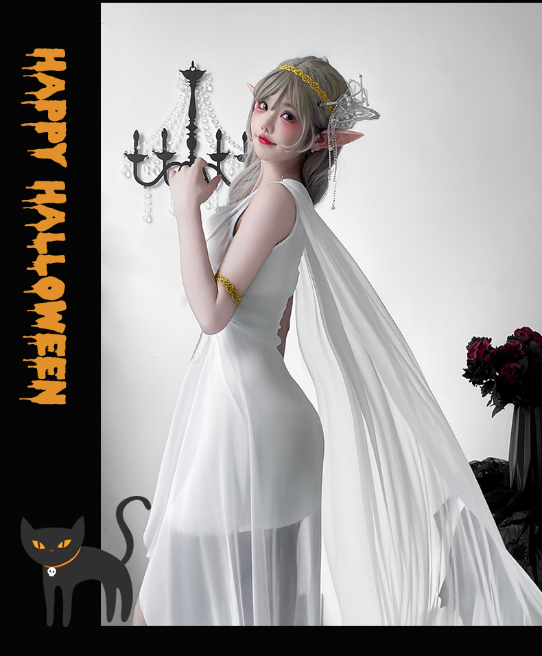 Greek Goddess Medieval Costume Dress - Halloween Outfit - product details