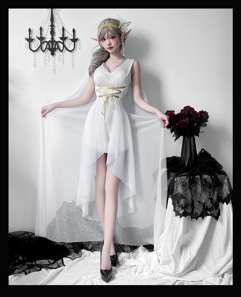 Greek Goddess Medieval Costume Dress - Halloween Outfit - product details