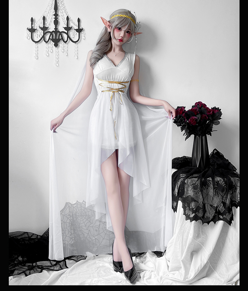 Greek Goddess Medieval Costume Dress - Halloween Outfit - product details