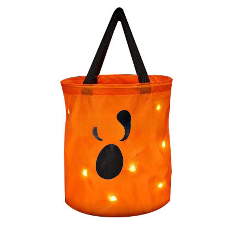 Halloween LED Pumpkin Candy Bag - product details