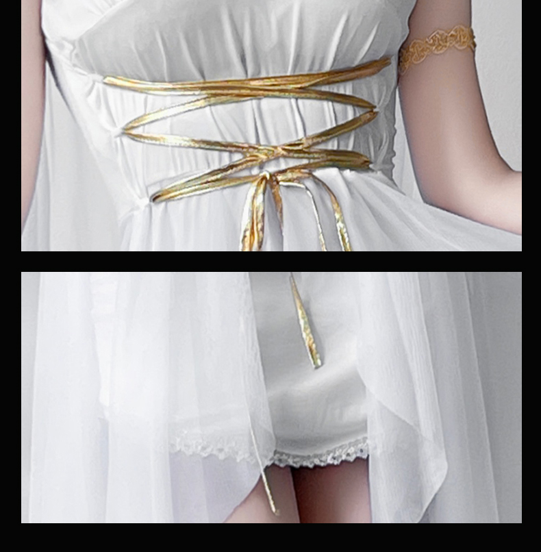 Greek Goddess Medieval Costume Dress - Halloween Outfit - product details