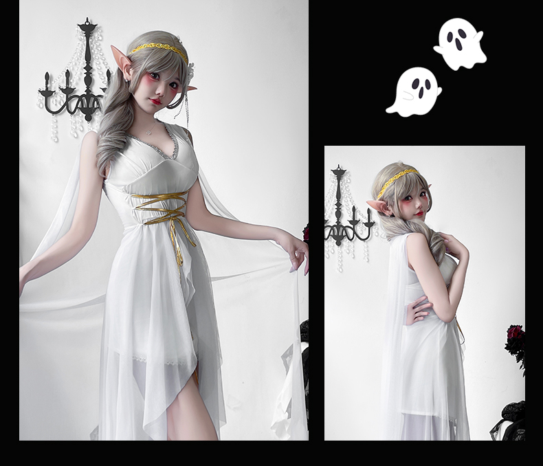 Greek Goddess Medieval Costume Dress - Halloween Outfit - product details