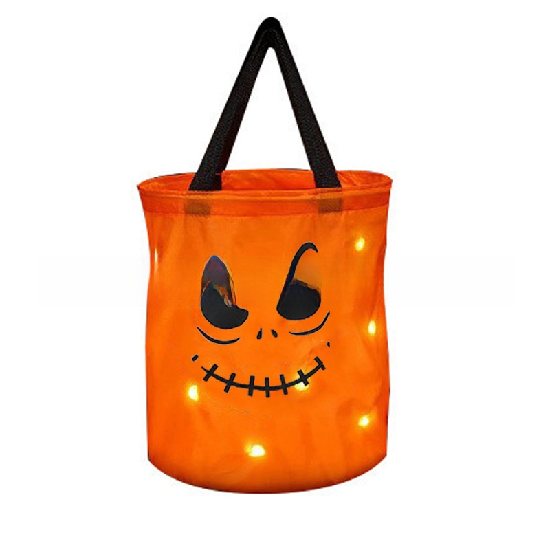 Halloween LED Pumpkin Candy Bag - product details