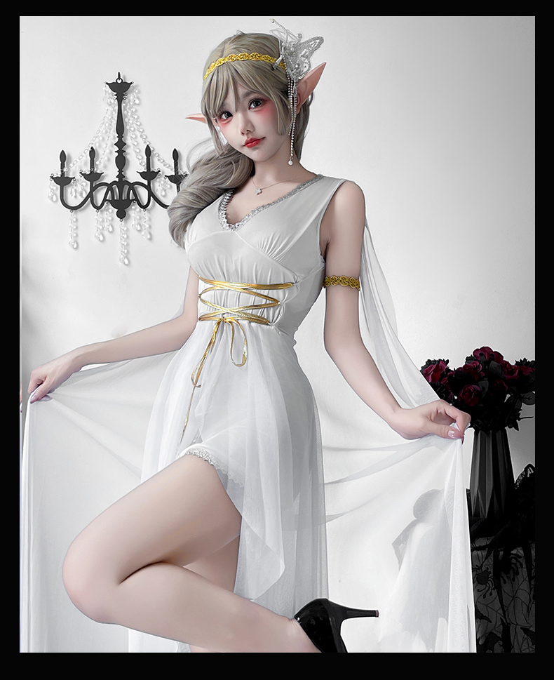 Greek Goddess Medieval Costume Dress - Halloween Outfit - product details