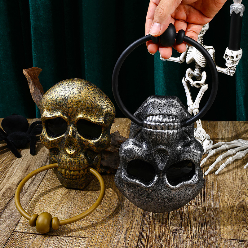 Halloween Pumpkin and Skull Doorbell with Lights and Sound - Plastic - product details