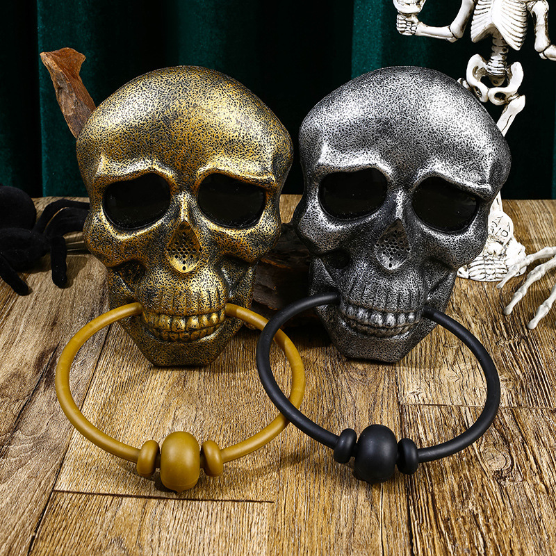 Halloween Pumpkin and Skull Doorbell with Lights and Sound - Plastic - product details