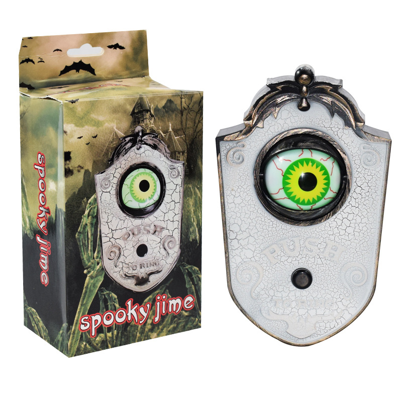 Halloween One-Eyed Doorbell Decoration with Sound - Plastic - product details