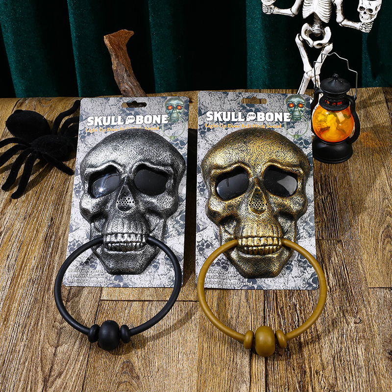 Halloween Pumpkin and Skull Doorbell with Lights and Sound - Plastic - product details