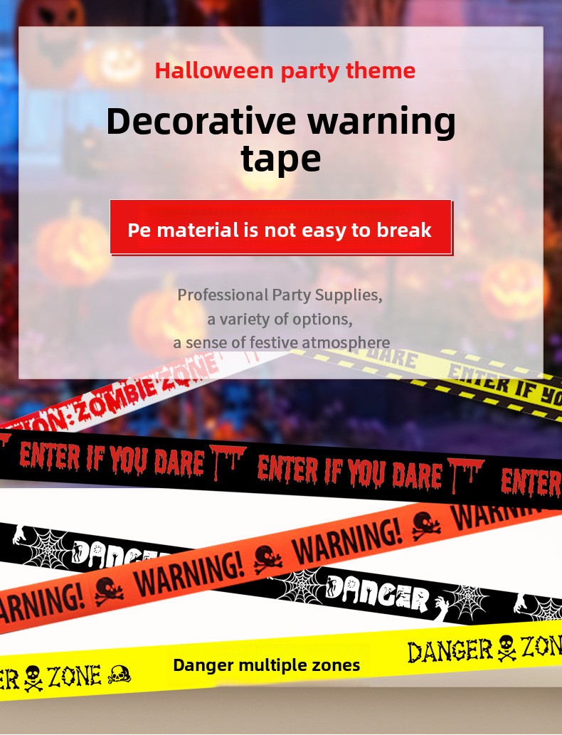 Halloween Party Decoration Warning Tape - Plastic - product details