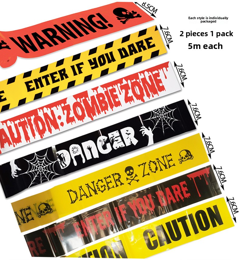 Halloween Party Decoration Warning Tape - Plastic - product details
