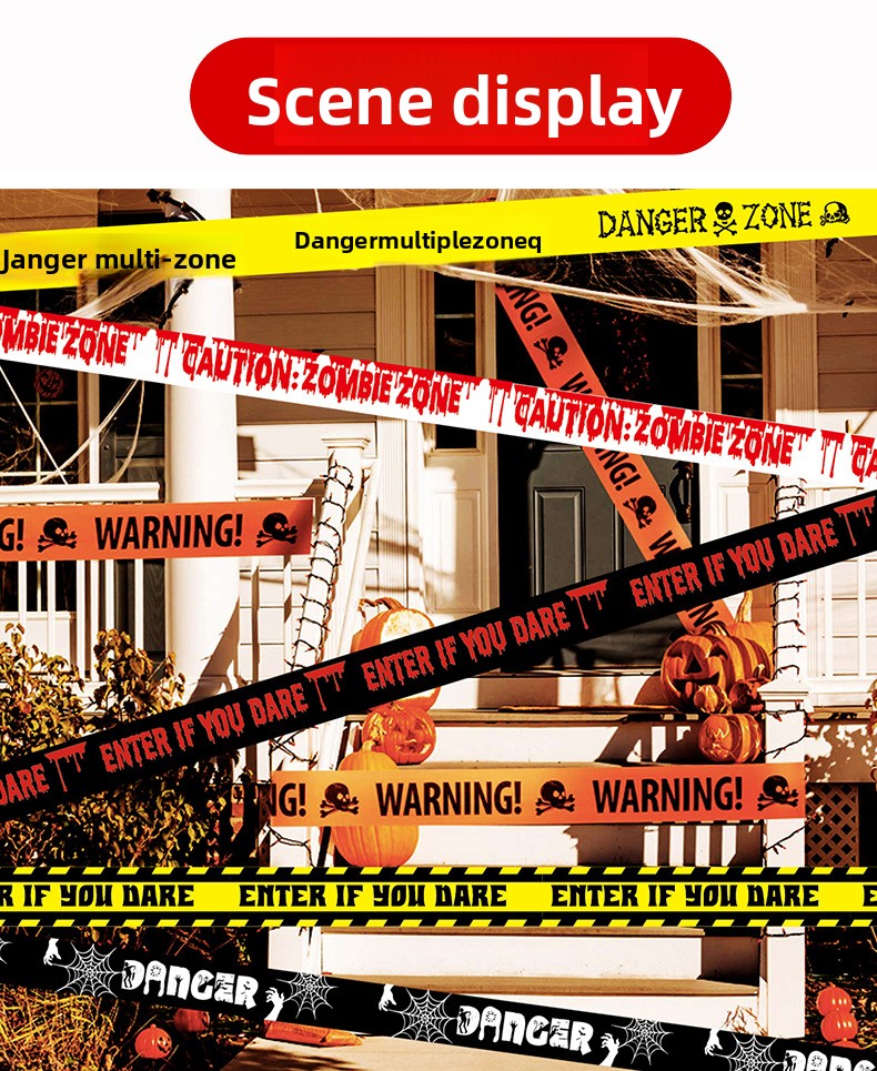 Halloween Party Decoration Warning Tape - Plastic - product details