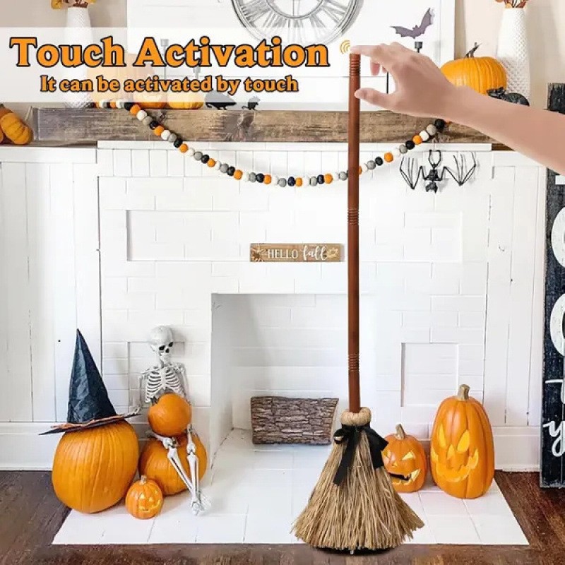 Halloween Floating Witch Broom Decoration - product details