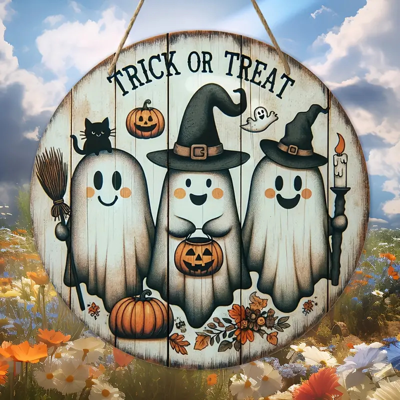 Halloween Wooden Sign - Boxwood - product details
