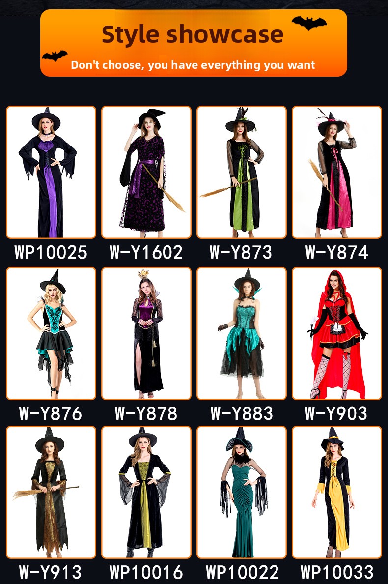 Halloween Witch Costume Dress - Cotton - product details