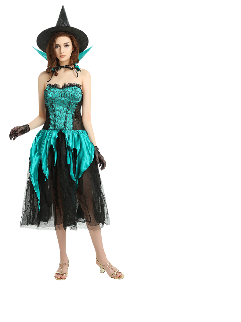 Halloween Witch Costume Dress - Cotton - product details