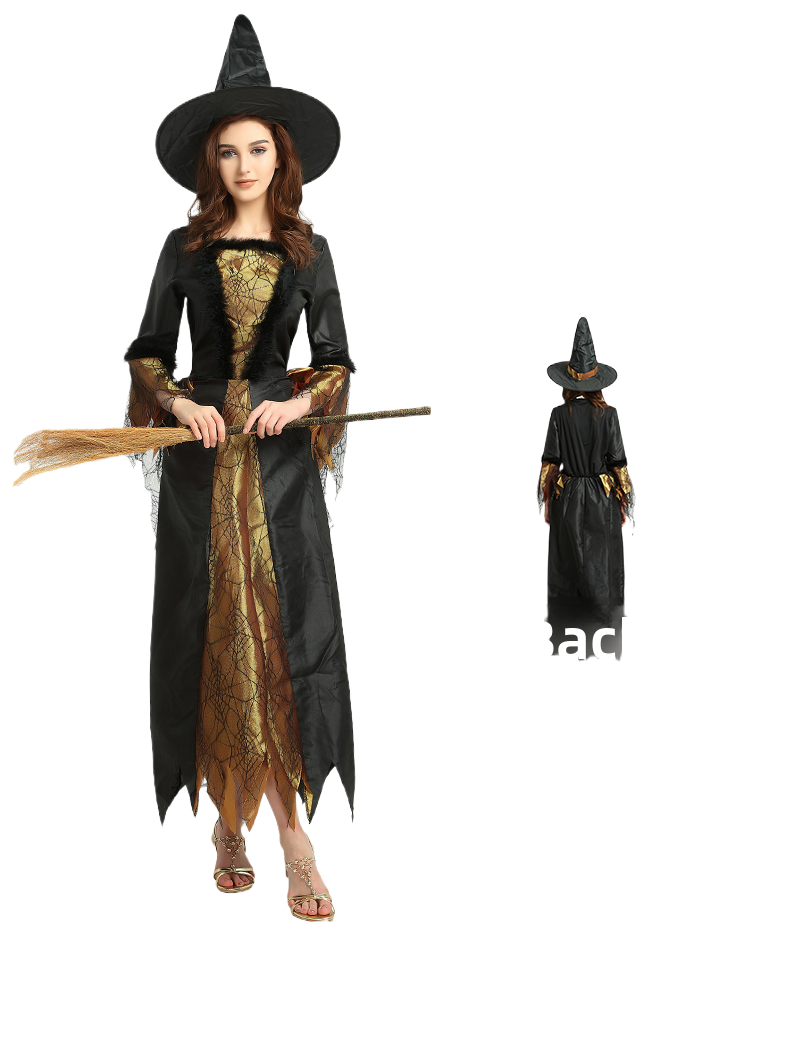Halloween Witch Costume Dress - Cotton - product details