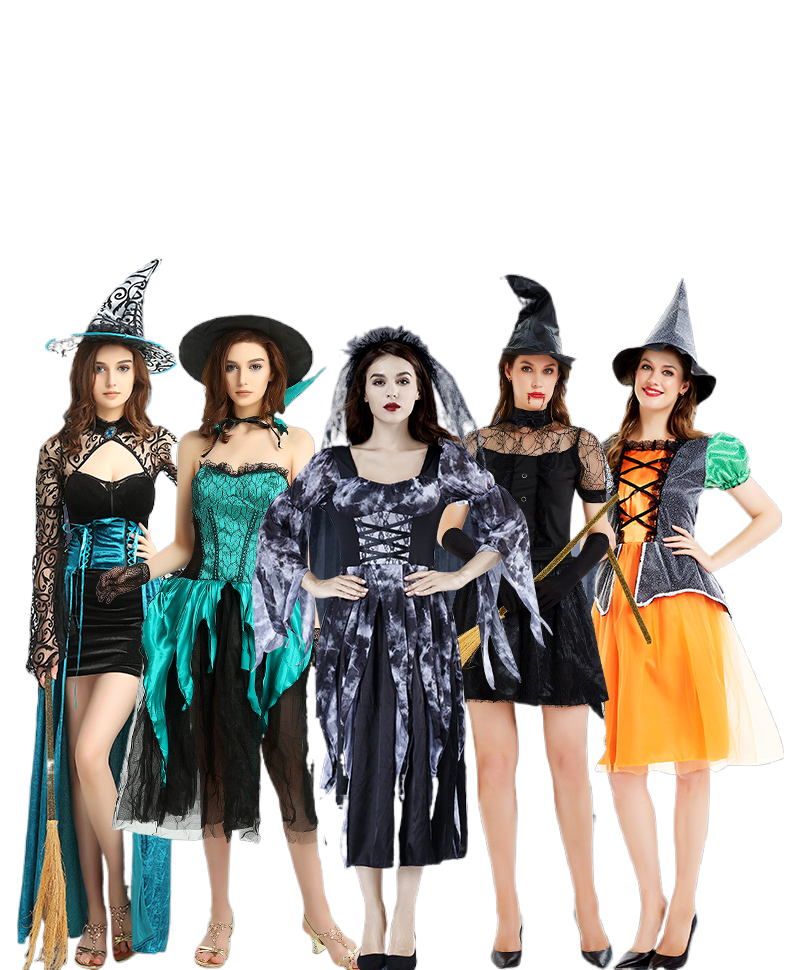 Halloween Witch Costume Dress - Cotton - product details