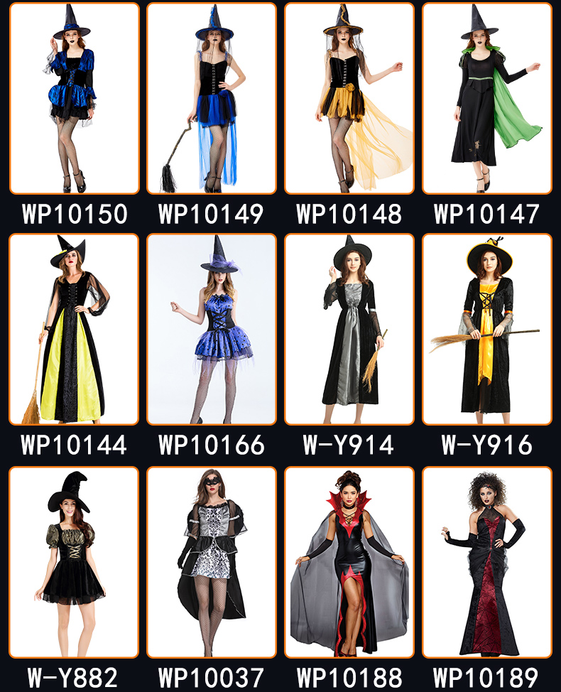 Halloween Witch Costume Dress - Cotton - product details