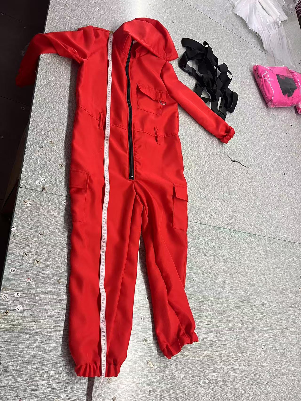 Halloween Hooded Jumpsuit Costume and Accessories - product details
