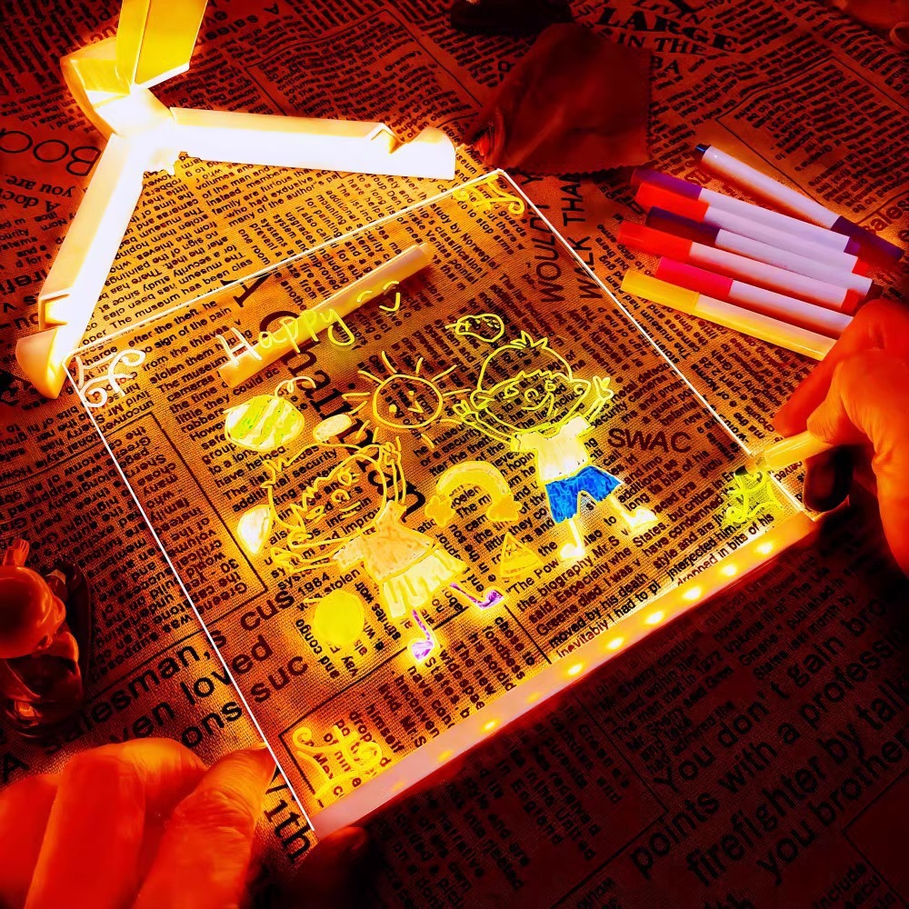 Reusable Luminous Drawing Board – Acrylic Light-Up Art Pad – image 7
