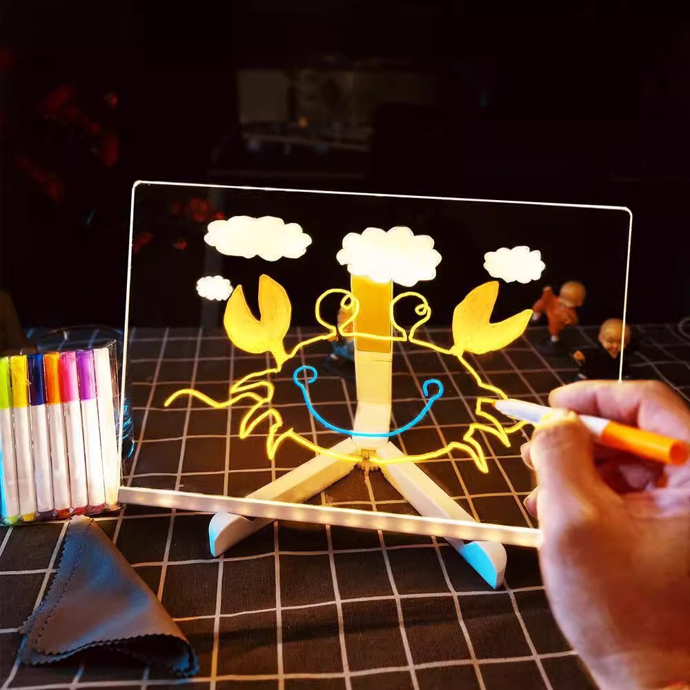 Reusable Luminous Drawing Board – Acrylic Light-Up Art Pad – image 3
