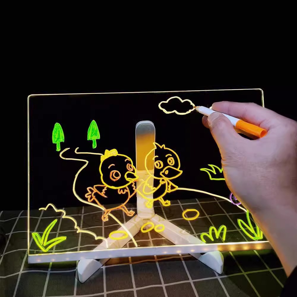 Reusable Luminous Drawing Board – Acrylic Light-Up Art Pad – image 10