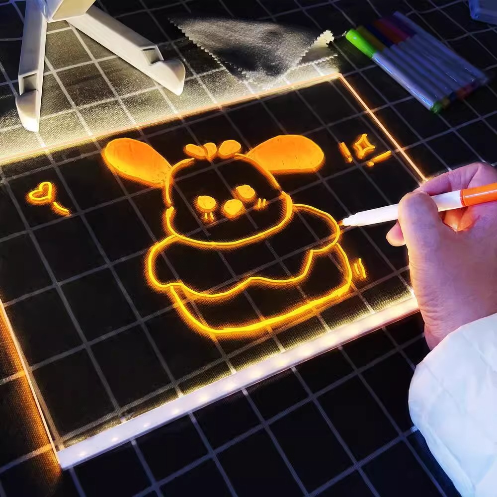 Reusable Luminous Drawing Board – Acrylic Light-Up Art Pad – image 6