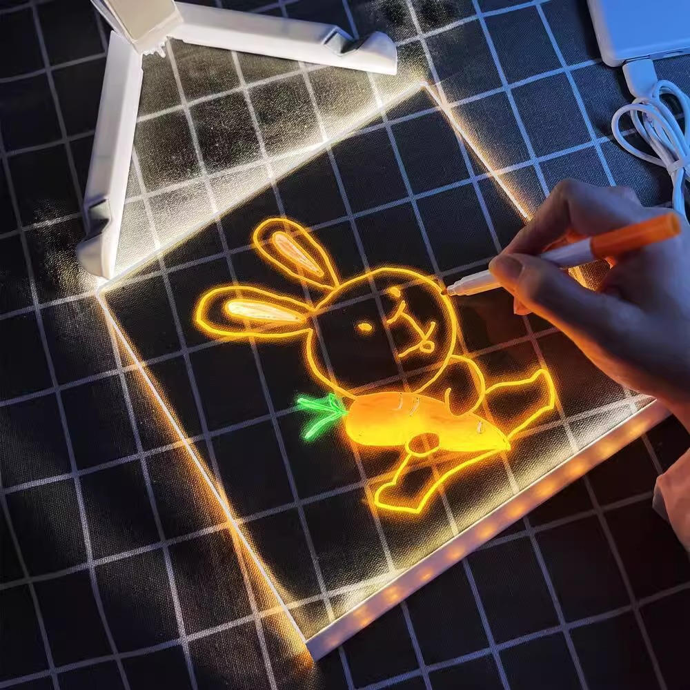 Reusable Luminous Drawing Board – Acrylic Light-Up Art Pad – image 5