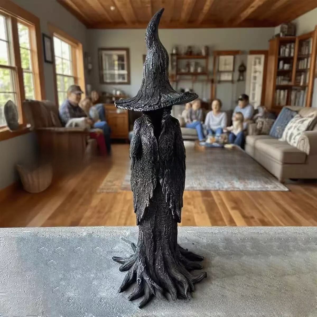 Witch statue Halloween plastic figurine