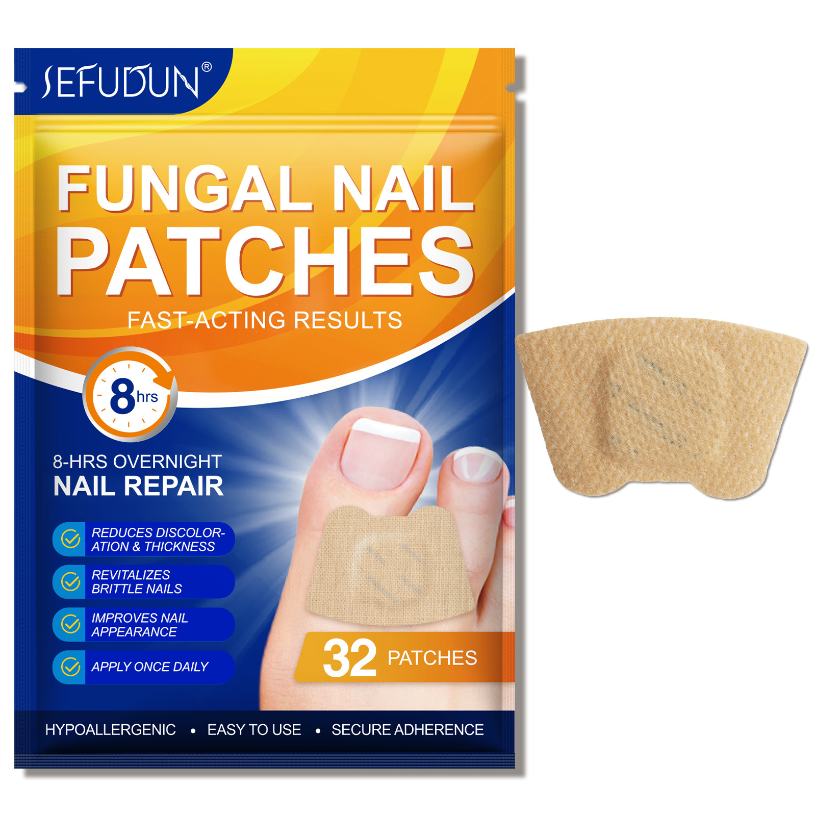 Nail repair patches usage