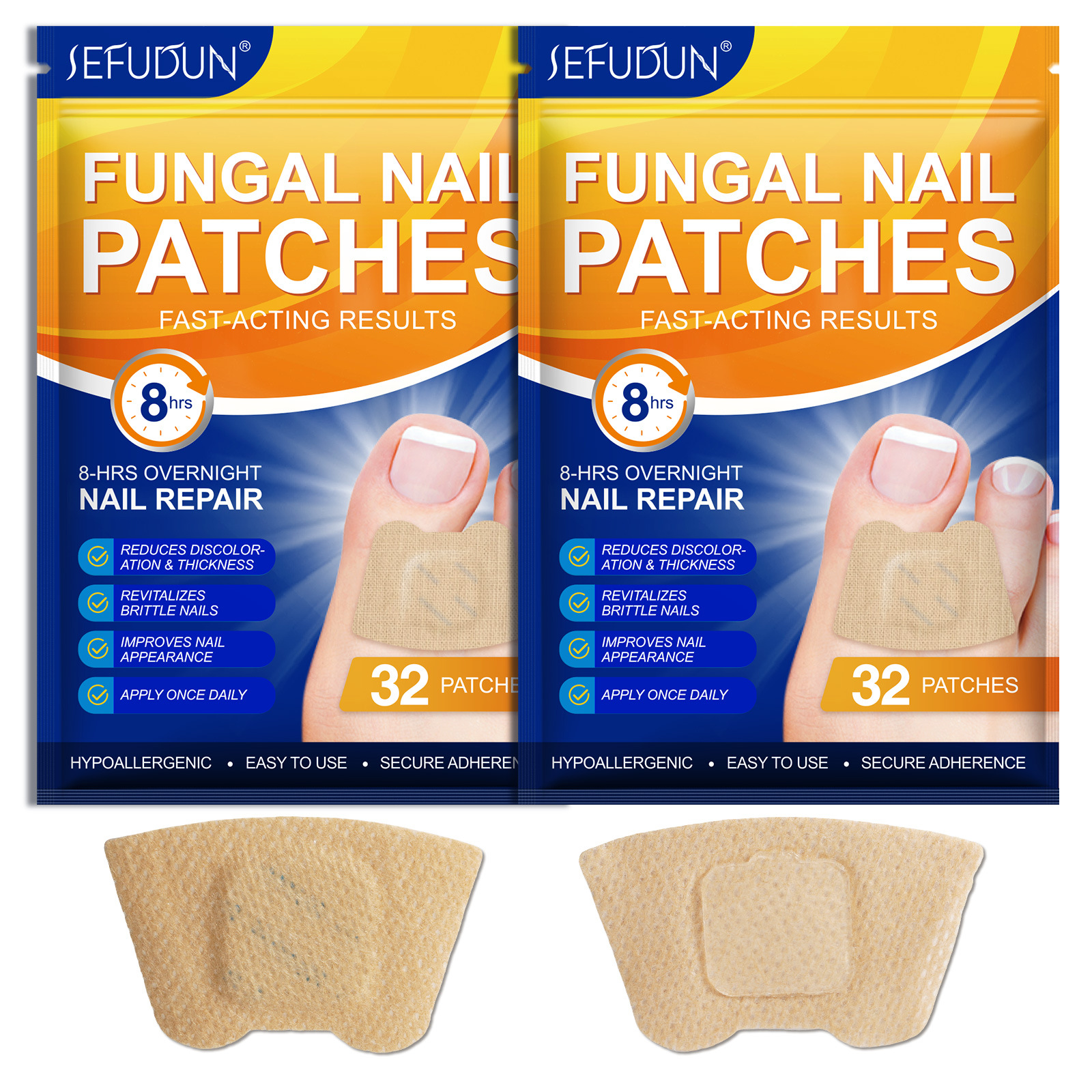 Nail repair patches before after