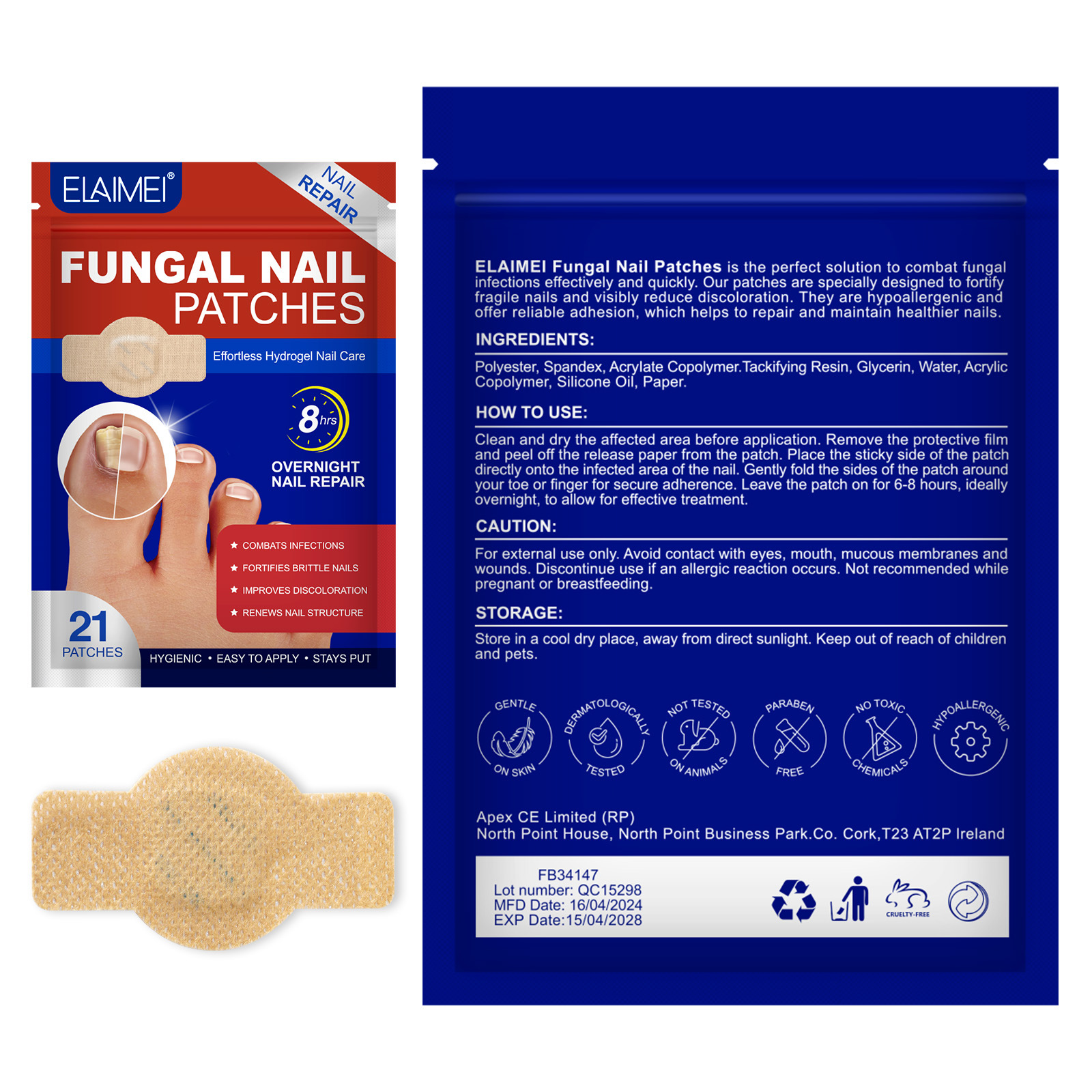 Nail repair patches variants